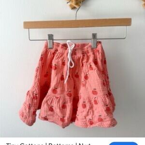 Tiny cottons Kids Pink Drawstring Cherry Print Skirt